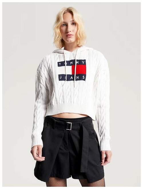 Худи TOMMY HILFIGER, размер M, белый