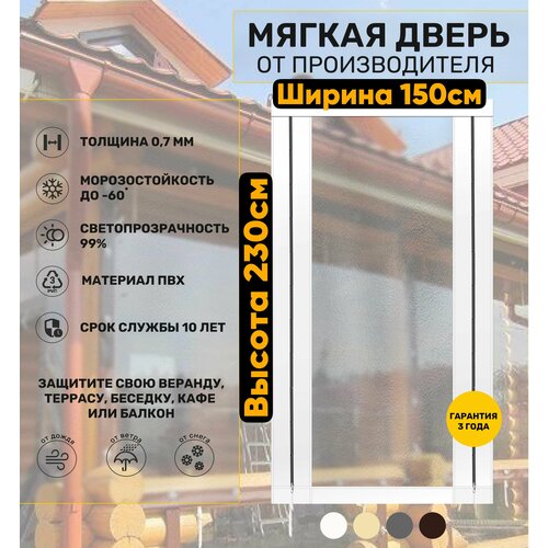 Мягкая дверь (ПВХ) 230х150