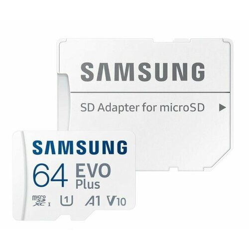 64Gb - Samsung Micro Secure Digital XC Evo Plus Class 10 Mb-mc64ka/ru с переходником под SD (Оригина . карта памяти 64gb samsung micro secure digital xc evo plus class 10 mb mc64ka ru с переходником под sd