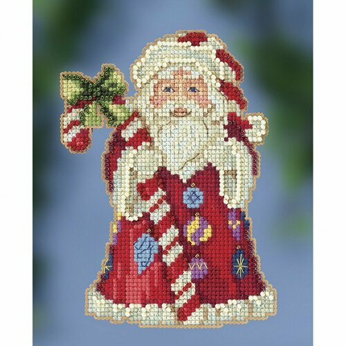 Candy Cane Santa (Санта с конфетами) #JS202016 Mill Hill Набор для вышивания 9.5 x 12.7 см Счетный крест candy cane santa санта с конфетами js202016 mill hill набор для вышивания 9 5 x 12 7 см счетный крест