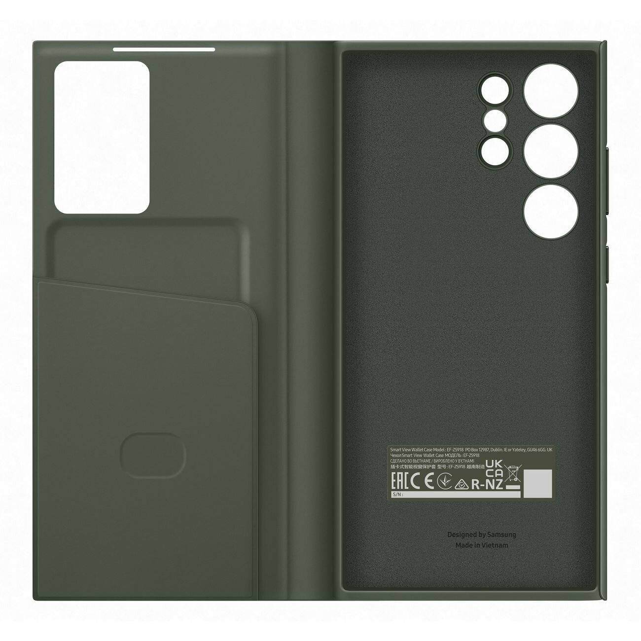 Чехол-книжка Samsung Smart View Wallet Case для Samsung Galaxy S23 Ultra (EF-ZS918CBEGRU), черный - фото №6