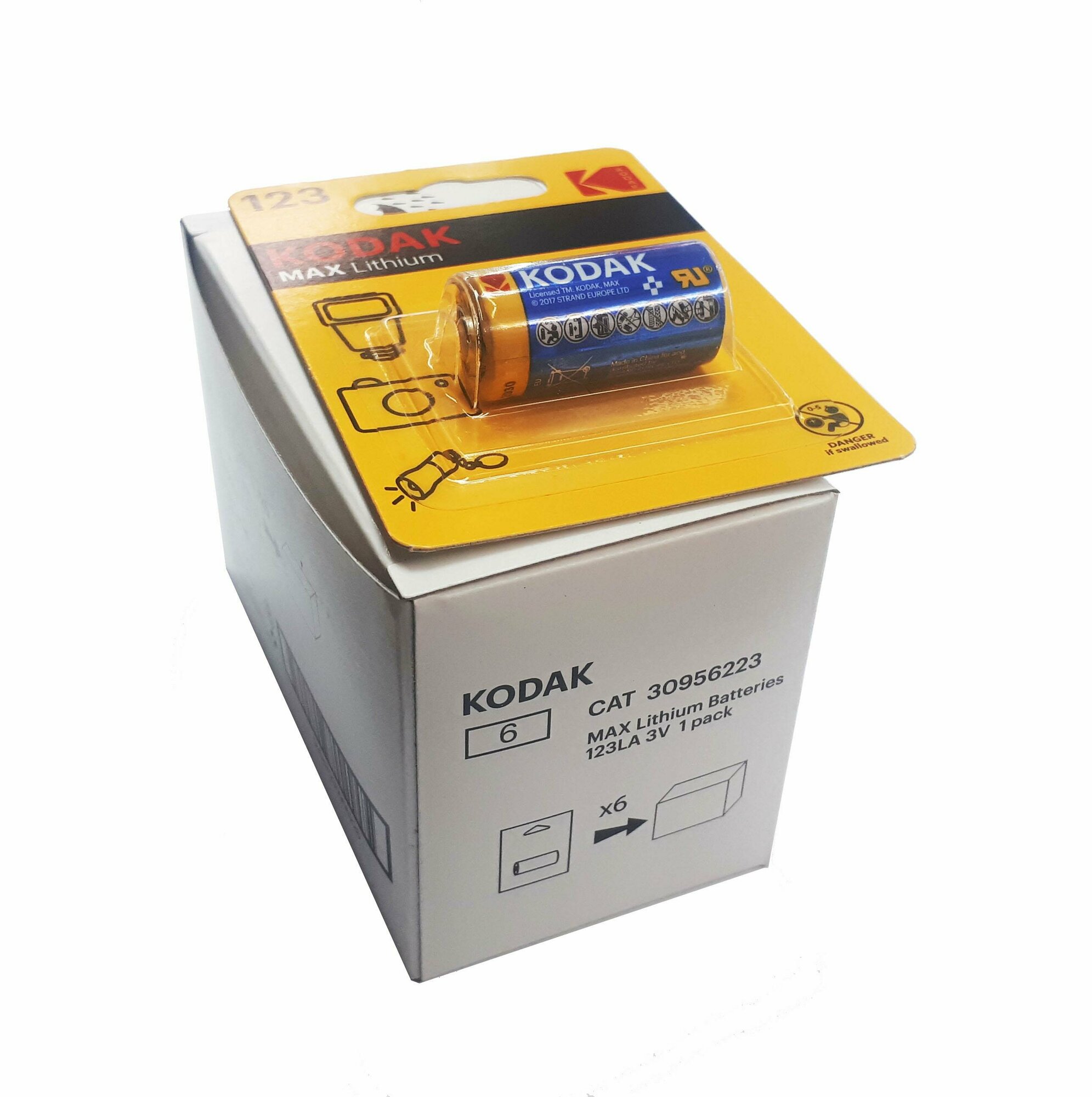 Батарейка Kodak CR123A Max Lithium 3v BOX6 , 6шт.