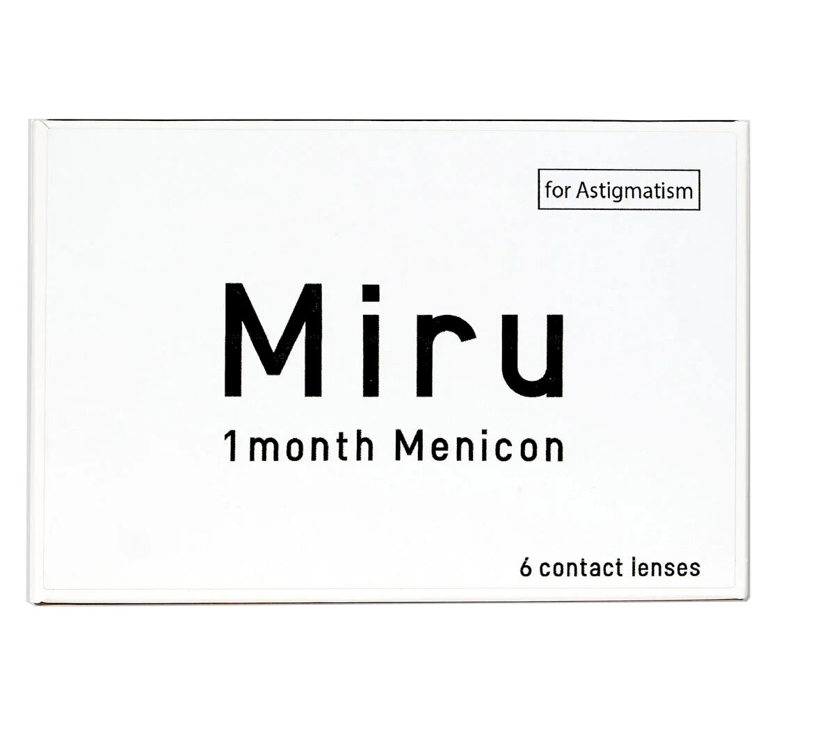Контактные линзы Menicon Miru 1month for Astigmatism, 6 шт., R 8,6, D -3, CYL: -1,25, AХ: 10, прозрачный
