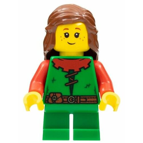 минифигурка лего lego cas573 forest girl red long hair Минифигурка Лего Lego cas573 Forest Girl - Red, Long Hair