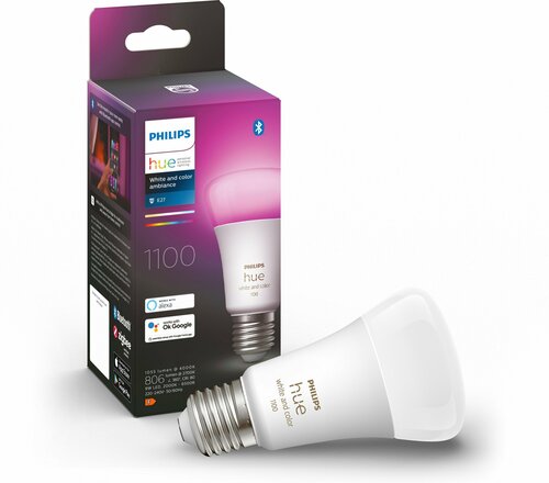 Умная лампа Philips Hue LED White and color ambiance E27