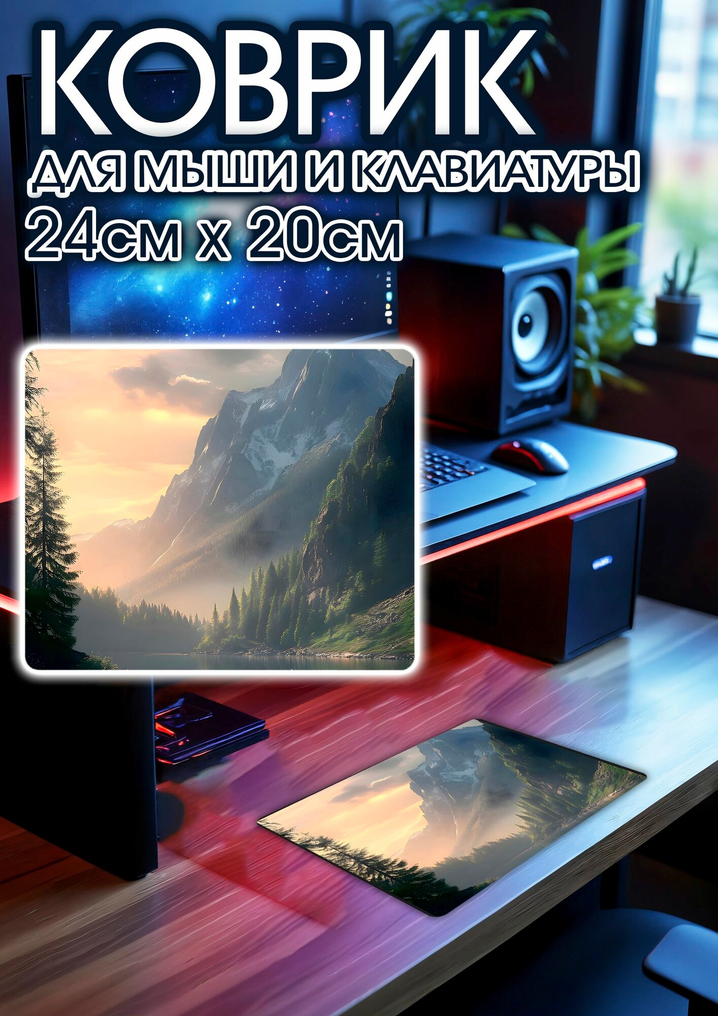 Игровой коврик для мыши 24х20
