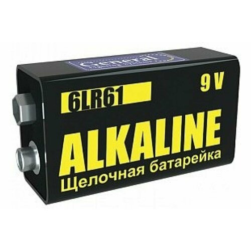 Батарейка General Lighting Systems GBAT-6LR61 щелочная (тип крона) 1pc/shr (1/10/240) 800555