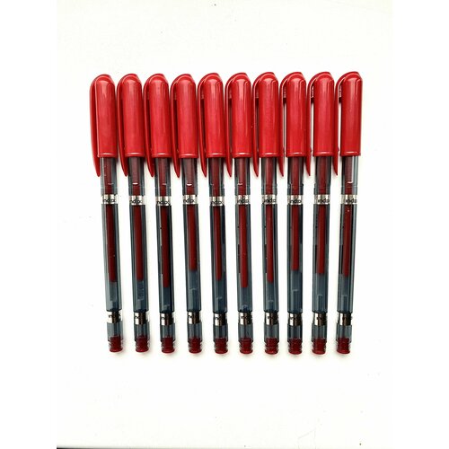 Набор гелевых ручек INDEX 10 шт, красная