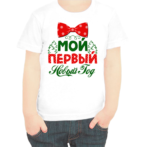 фото Футболка , размер 122, белый нет бренда