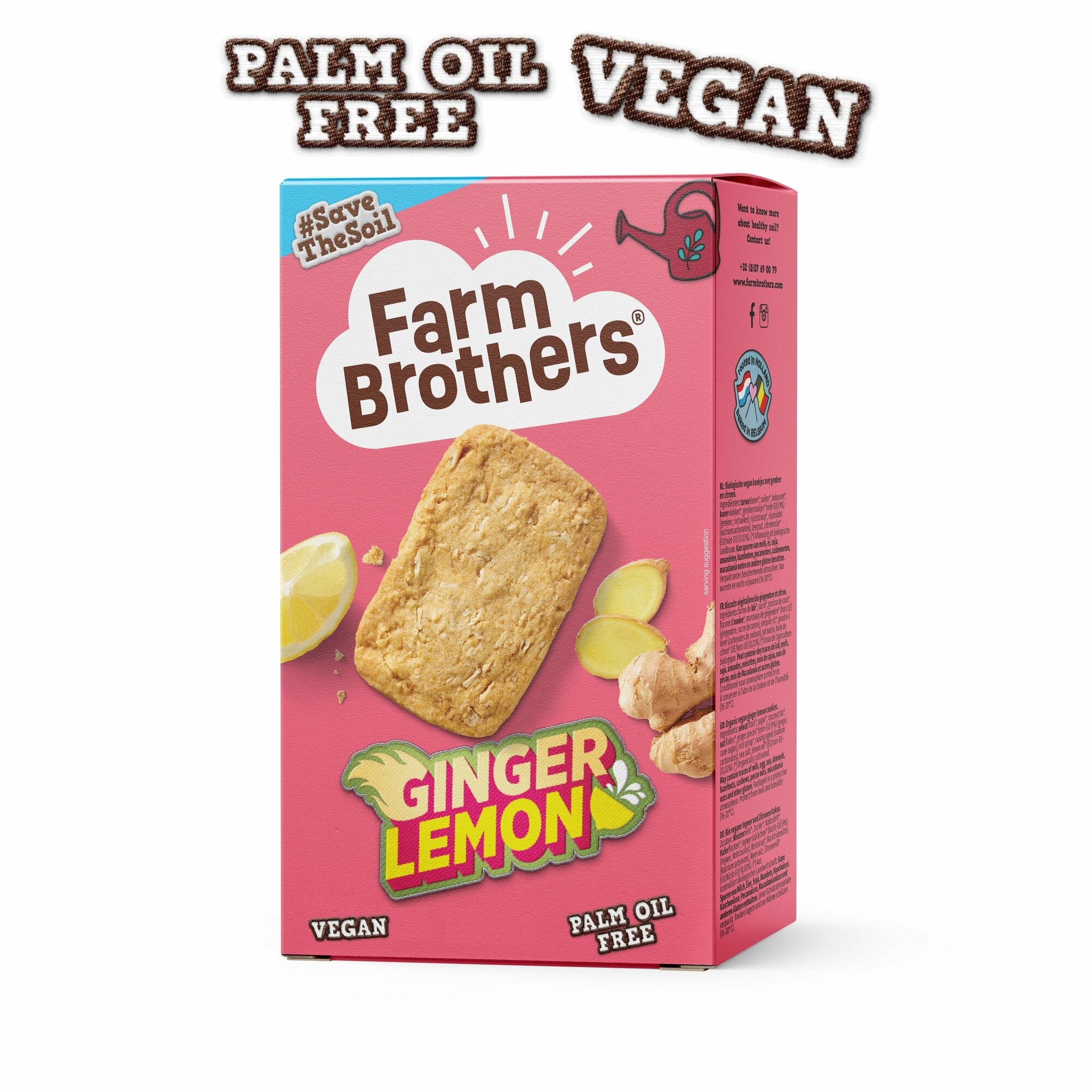 фото Печенье Бельгийское "Farm Brothers" с имбирем и лимоном 135 грамм