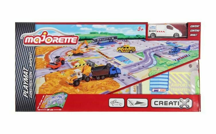 Коврик игровой Majorette Creatix, Construction серии, нескользящий, 1 машинка, 96х51 см - фото №10
