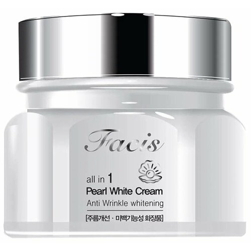 Крем для лица многофункциональный с жемчугом Jigott Facis All-In-One Pearl Whitening Cream (35 мл) facis all in one pearl whitening cream крем для лица отбеливающий с жемчугом