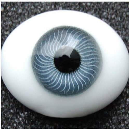 Глаза овальные стеклянные 14 мм серые для кукол Доллмор