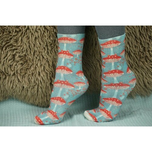 фото Носки шерстянки, размер 35/38, красный, голубой, белый