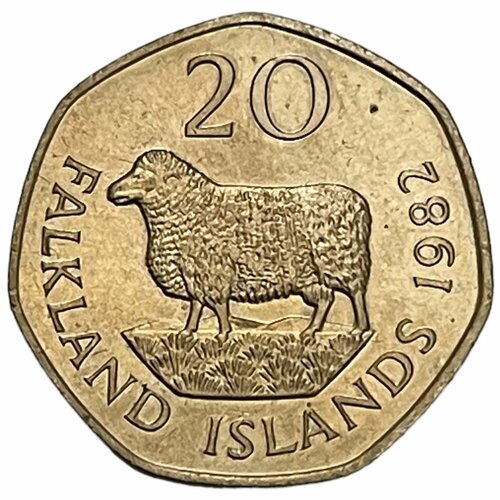 Фолклендские острова 20 пенсов 1982 г. фолклендские острова 50 пенсов 1985 г