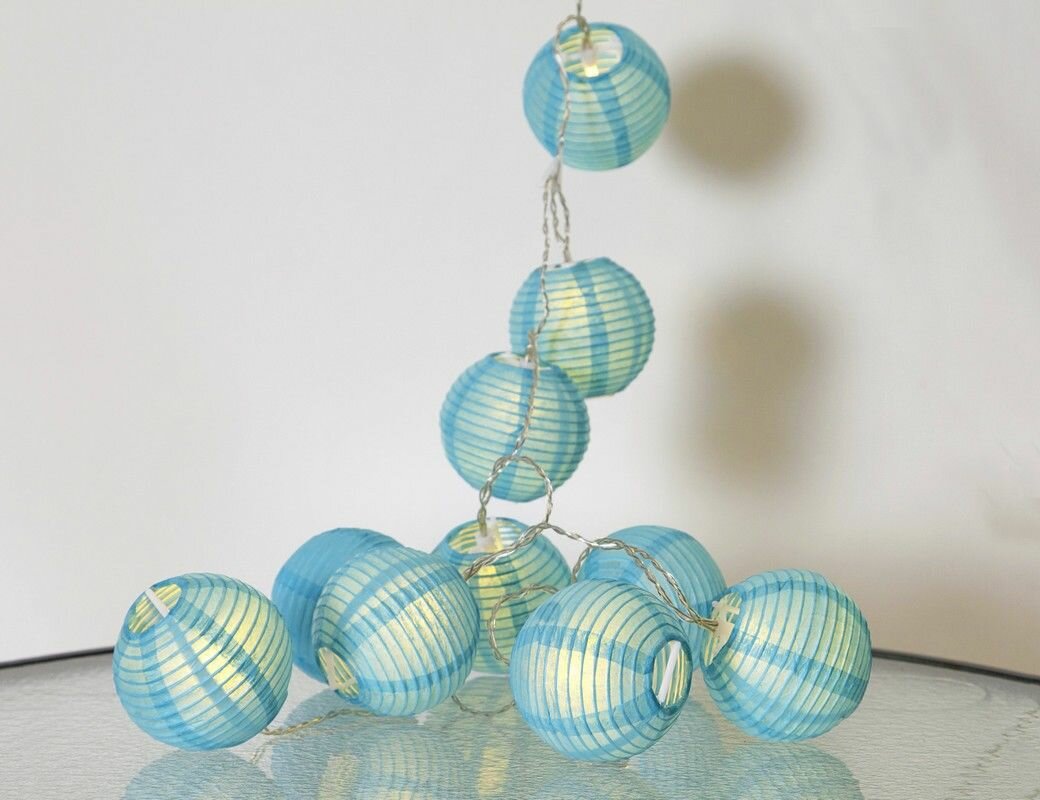 фото Светодиодная гирлянда дзен-тайм, голубая, 10 тёплых белых LED-огней, 1.35+3 м, прозрачный провод, STAR trading 460-41