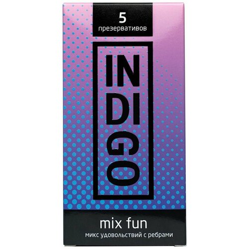 Презервативы Indigo Mix Fun ребристые 5шт