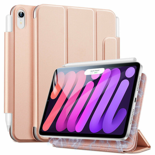 чехол для ipad mini 1 2 3 nova store книжка подставка rose gold Чехол ESR для iPad mini 6 (2021) Rebound Rose Gold