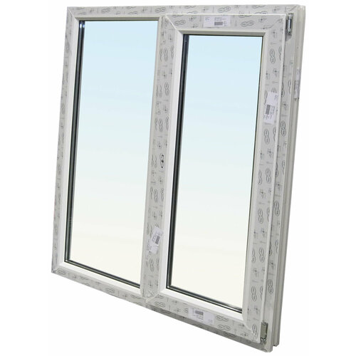 Пластиковое окно VEKA WHS Halo 60 1160х1000 мм 2 створки левая глухая правая поворотно-откидная однокамерное