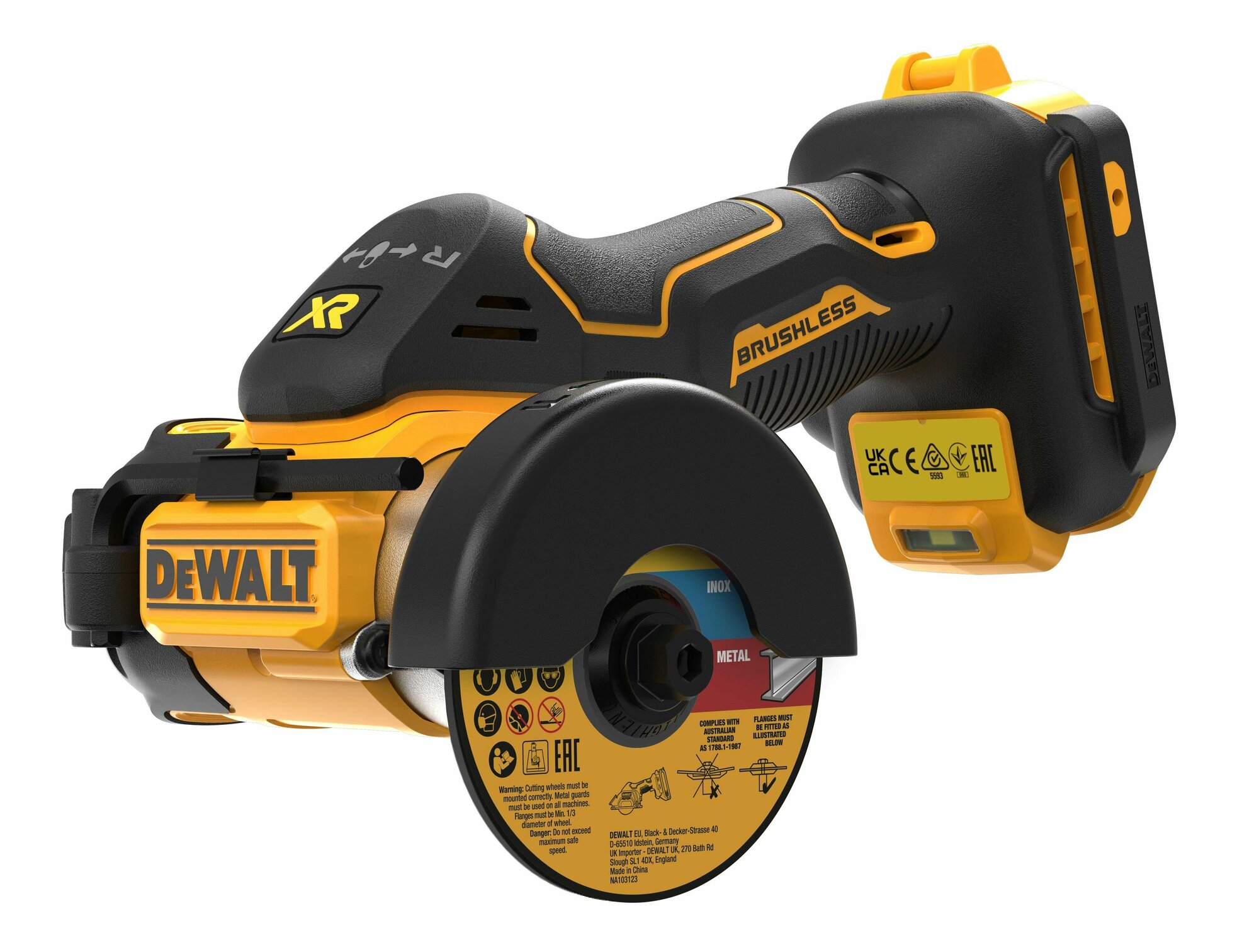 Аккумуляторная угловая шлифовальная машина DeWalt DCS438N - фото №17