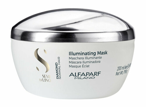 Маска для придания мягкости и блеска волосам 200 мл Alfaparf Milano Semi Di Lino Diamond Illuminating Mask