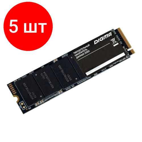 Комплект 5 штук SSD накопитель Digma Mega P3 M2 2280 PCI-E x4 256Gb DGSM3256GP33T 1434900₽