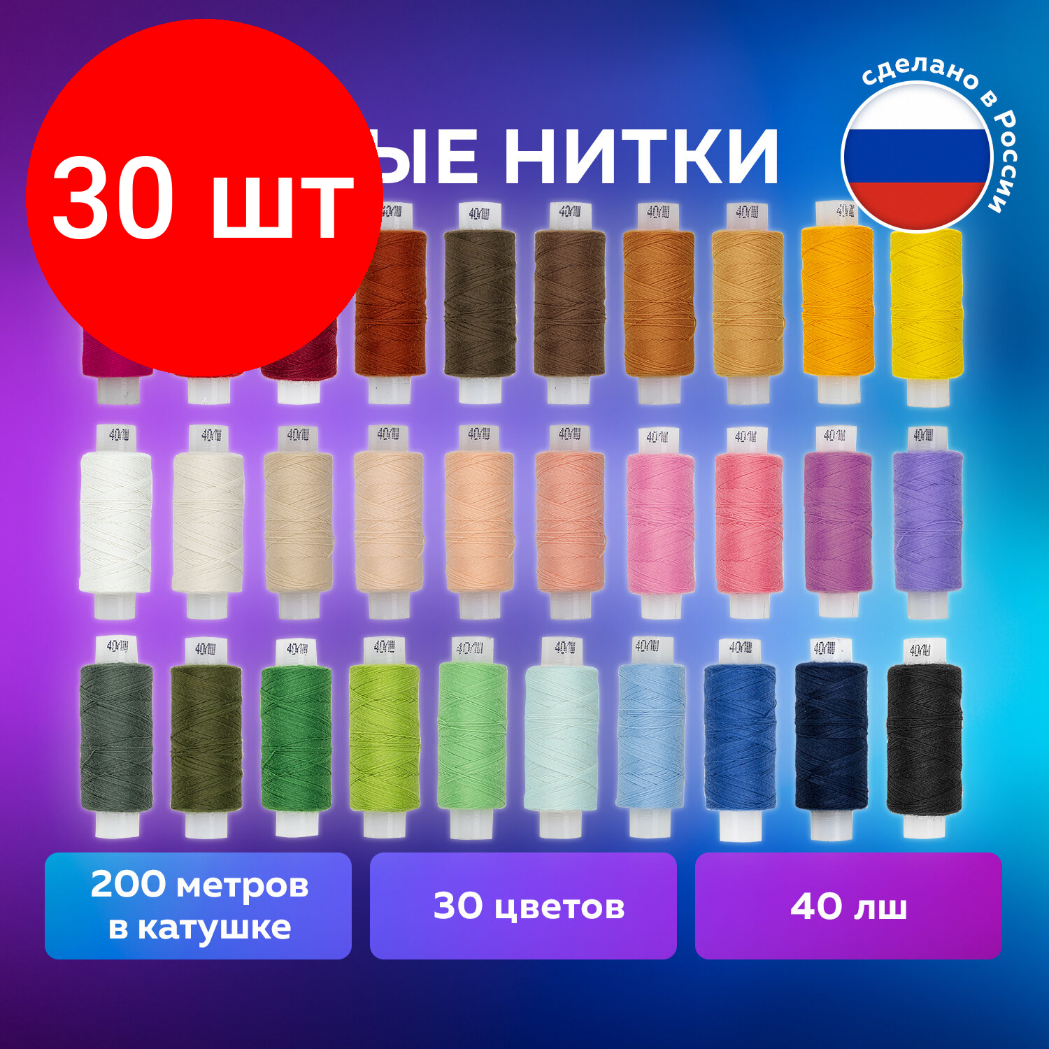 фото Остров сокровищ набор швейных ниток 40 ЛШ, 662787