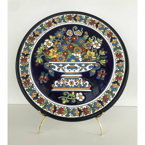 Тарелка декоративная, настенная Artecer диаметр 28 см, ручная работа испанских мастеров, вулканическая керамика.