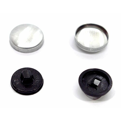 Заготовки для обтяжки пуговиц 24-15 мм черныеуп20шт Proknopka 395₽