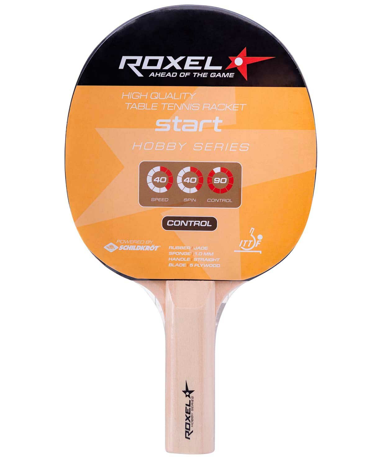 Ракетка для настольного тенниса Roxel Hobby Start, прямая