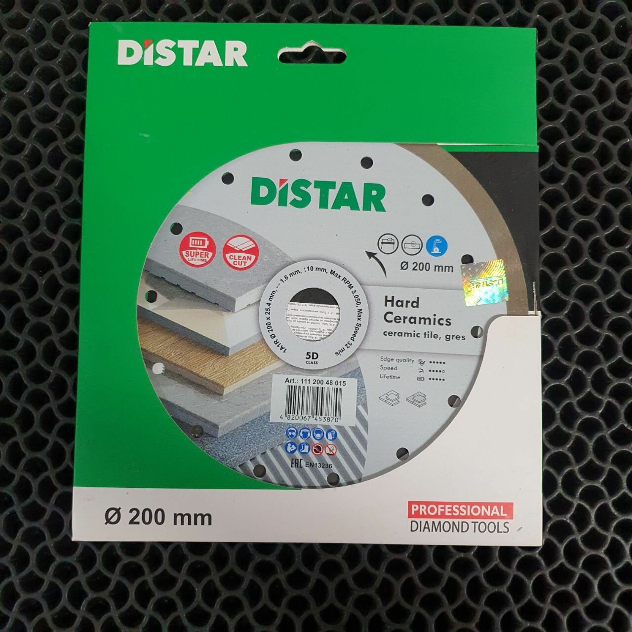 Диск пильный алмазный Distar Hard ceramics 200x25.4