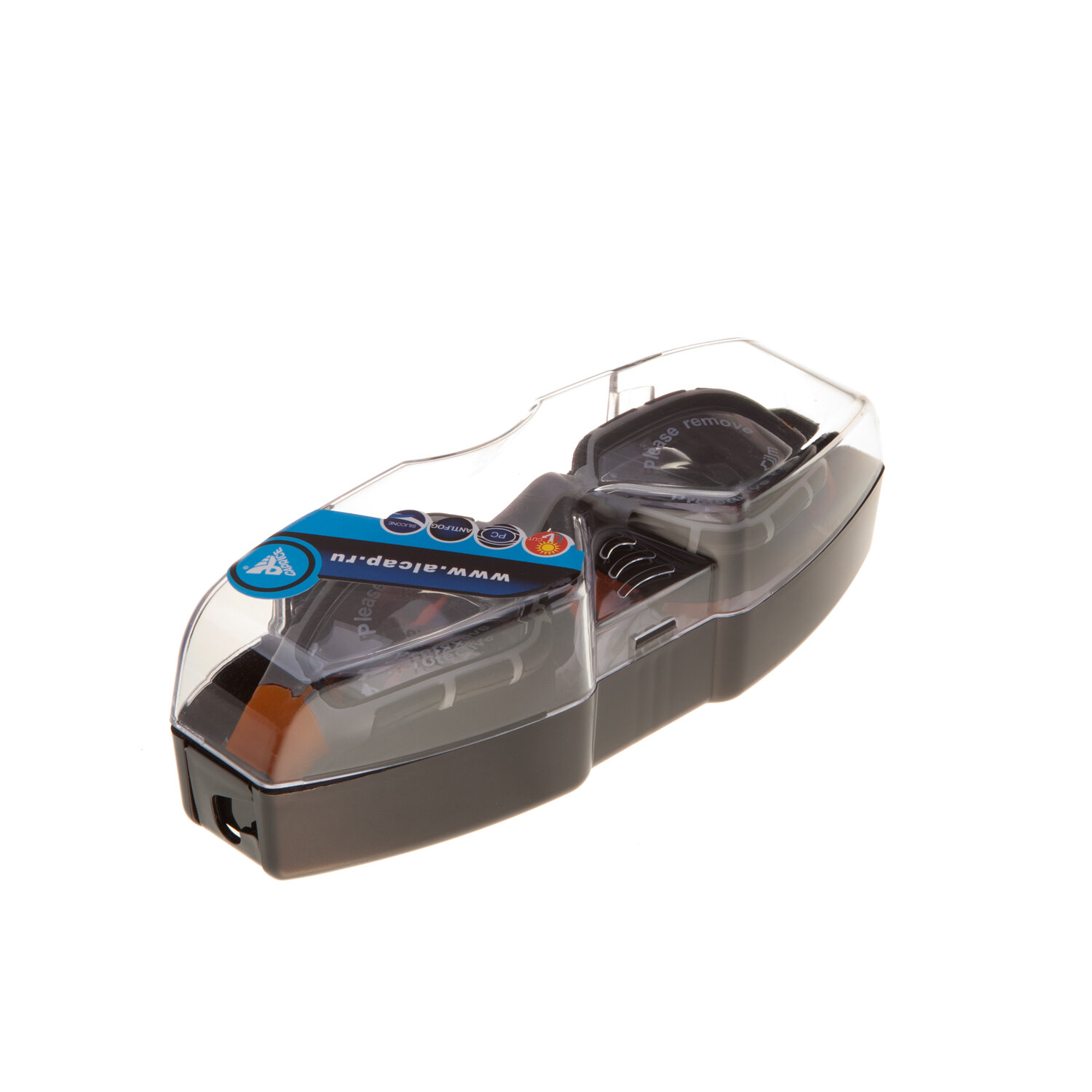 Очки Alpha Caprice Ad-g6100 для плавания в бассейне и на открытой воде, взрослые, black/orange