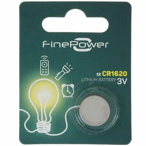 Батарейка литиевая FinePower CR1620 батарейка космос cr1620 3 в bl1