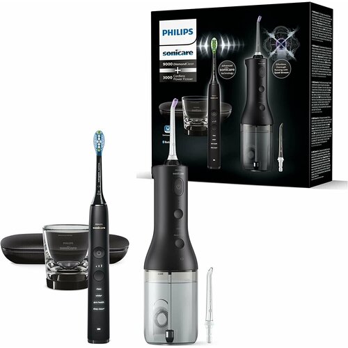 Зубная щетка + ирригатор PHILIPS Sonicare DiamondClean 9000 HX3866/43