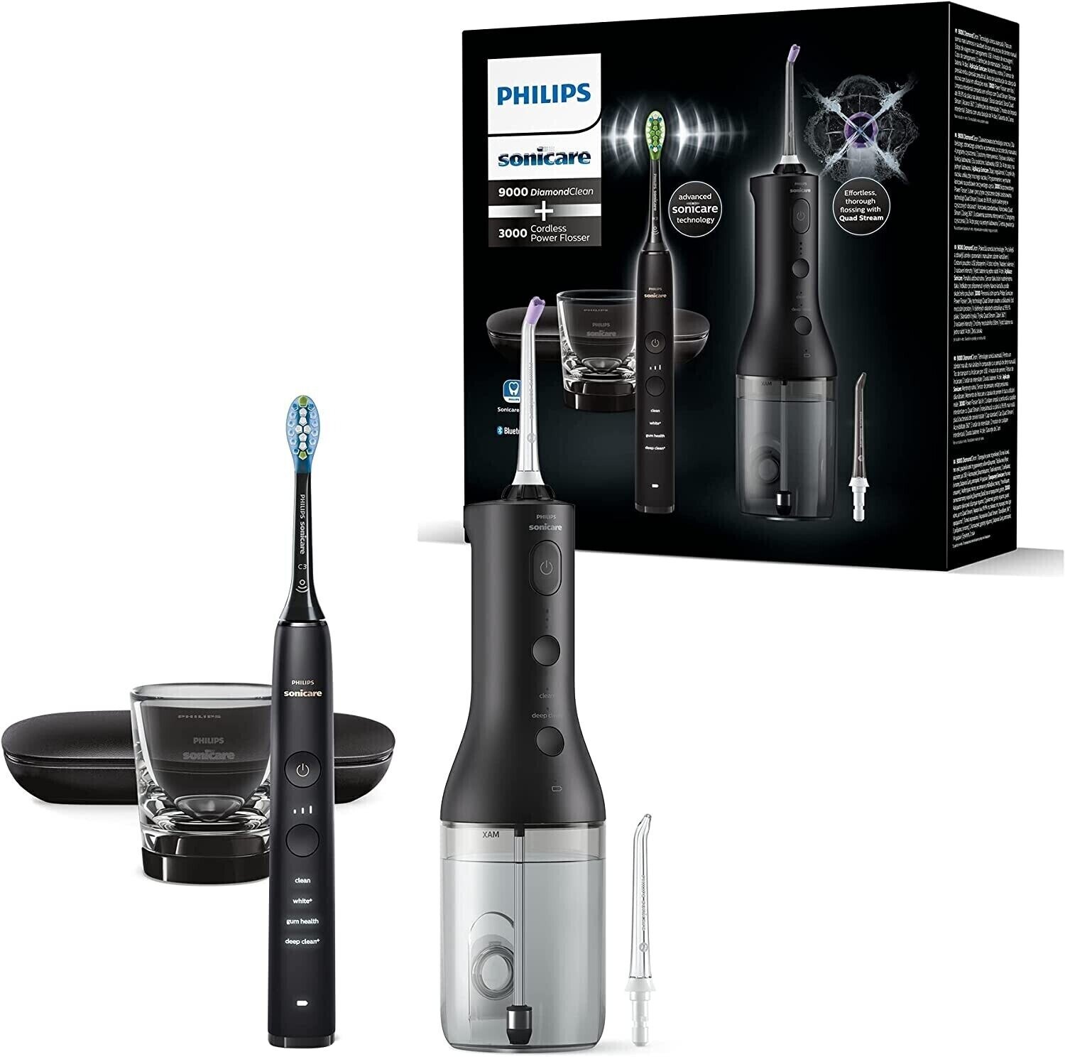 фото Зубная щетка + ирригатор PHILIPS Sonicare DiamondClean 9000 HX3866/43