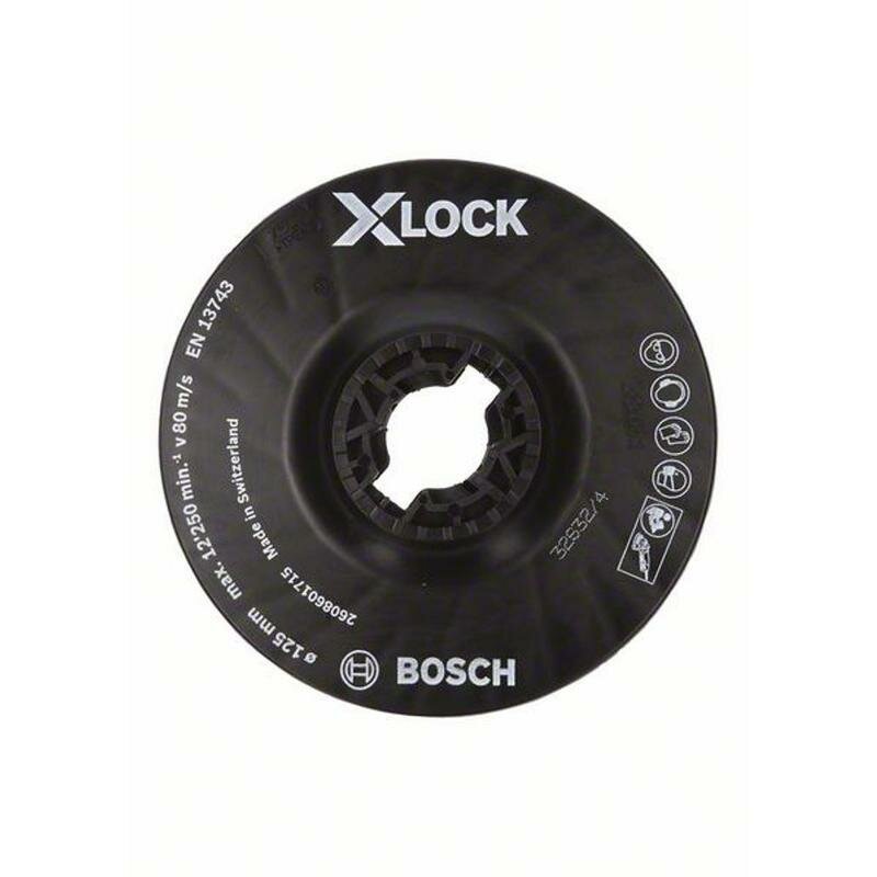 Тарелка опорная Bosch X-Lock мягкая с зажимом 125 мм (2608601714)