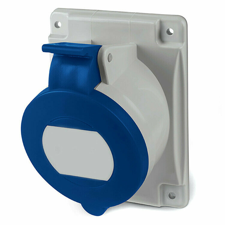 фото Розетка силовая (CEE) панельная (фланцевая) DKC DIS4133263