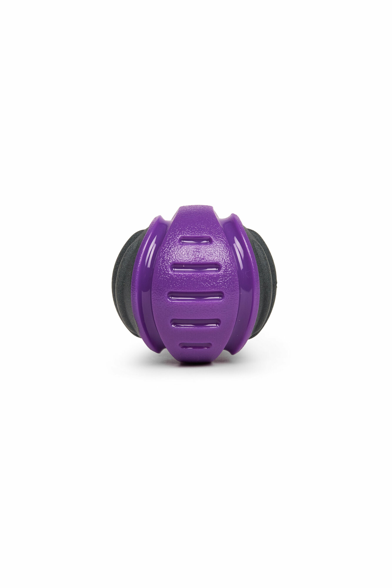 Мяч для собак с пищалкой из комбинированного материала, Играй Гуляй, размер S, цвет: черный + фиолетовый