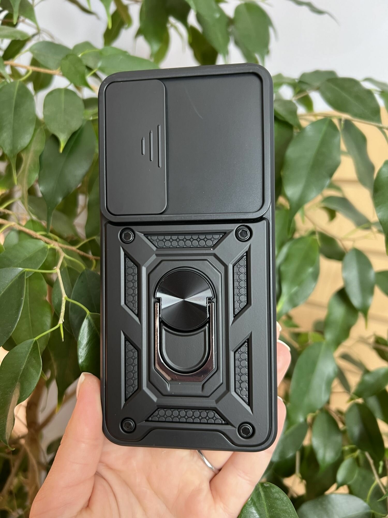 Чехол противоударный для Honor 90 / Хонор 90 с защитой камеры armors (Черный) — фото 1