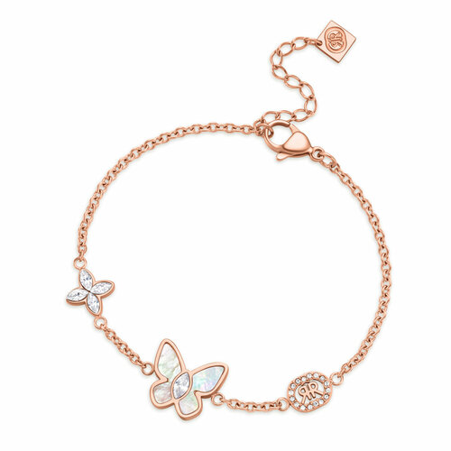 Браслет-цепочка Cerruti 1881 перламутр кристалл 1 шт размер M золотой 9327₽