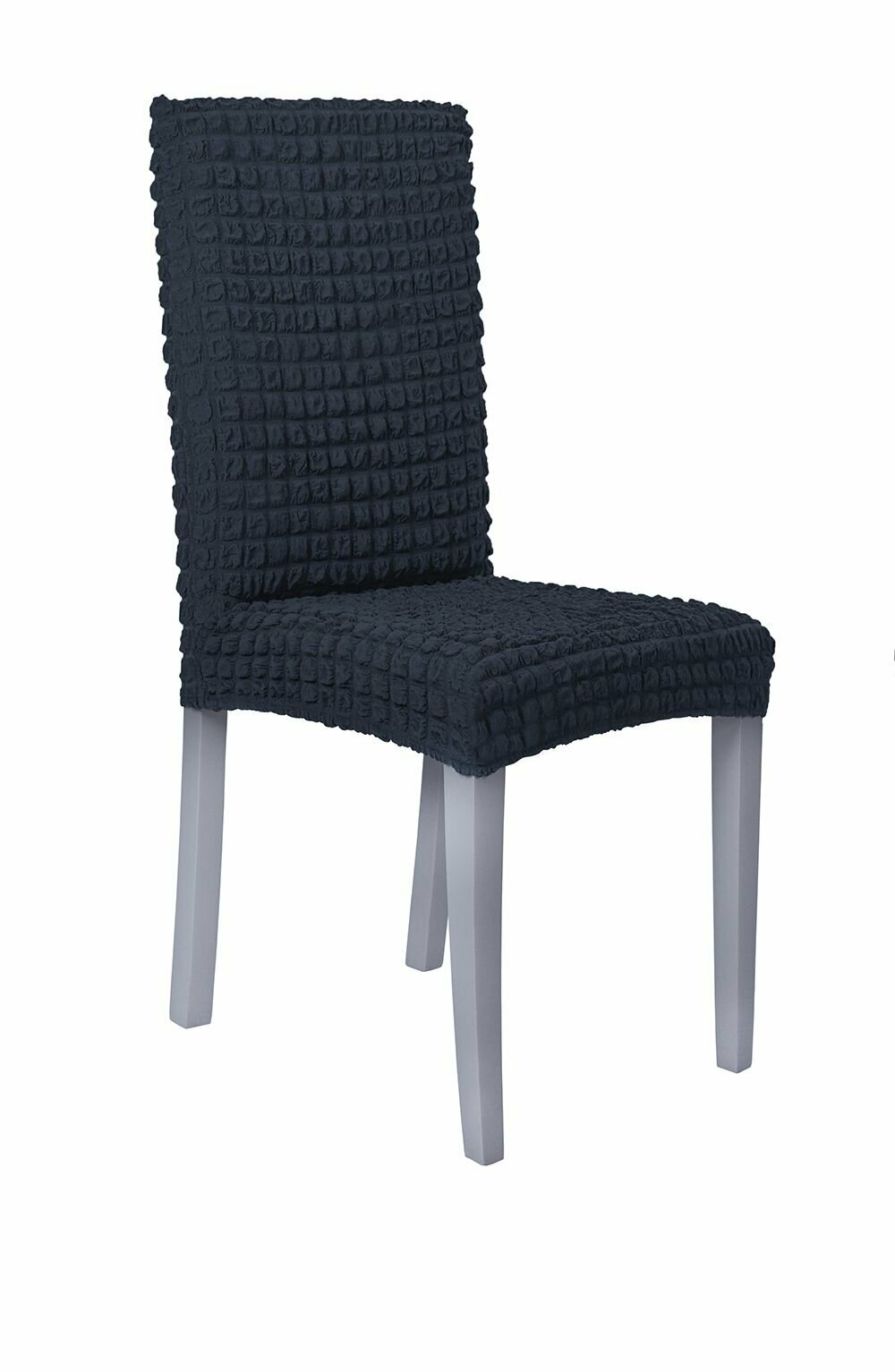 Чехол на стул со спинкой, без оборки 6 штук, на резинке, универсальные.