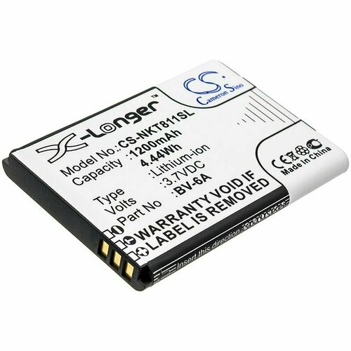 Аккумулятор CS-NKT811SL BV-6A для Nokia 8110 4G, TA-1048, TA-1059 3.7V / 1200mAh / 4.44Wh