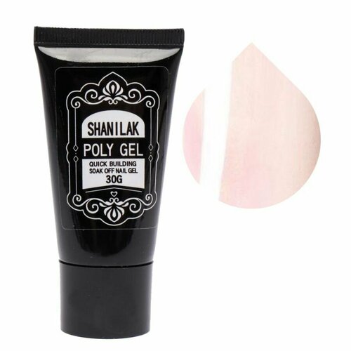 SHANILAK Полигель для наращивания ногтей 010 прозрачный розовый 550₽