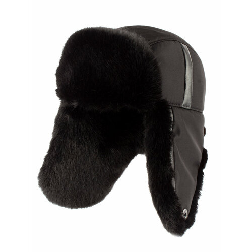 Шапка ушанка GUXEN Камчатка, размер 59, черный шапка ушанка guxen размер 59 черный