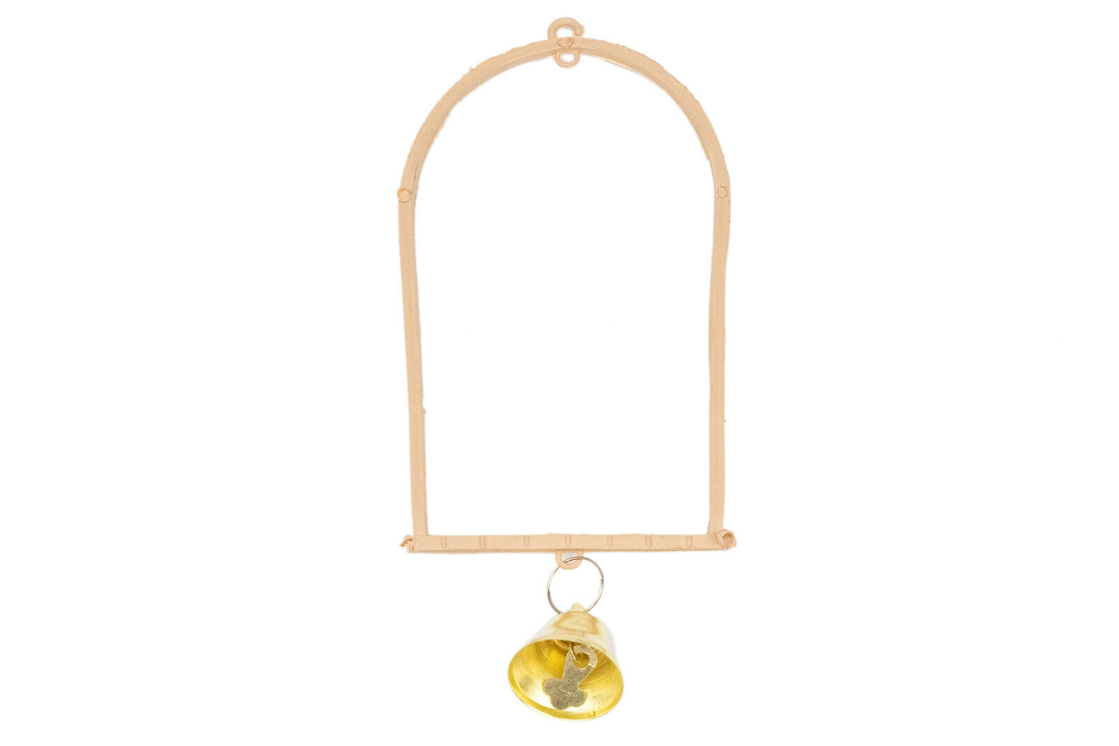 фото Дарэлл Качели для попугая с колокольчиком 8,5*13,5*18см, бежевые