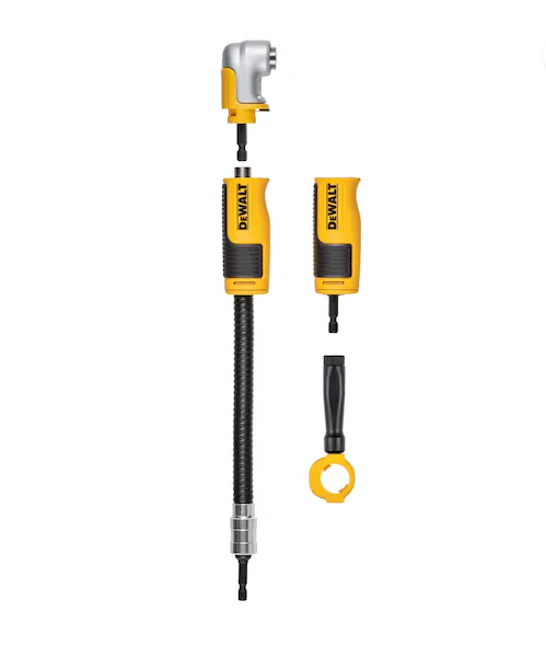 фото Насадка ударная угловая поколения DEWALT DWAMRASET ударопрочный разъем 4 в 1 с возможностью демонтажа и установки под прямым углом