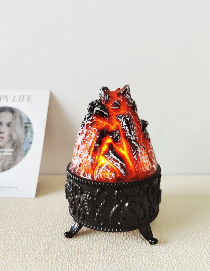 фото Светодиодный мерцающий декоративный " Очаг с имитацией древесины" с эффектом живого огня; LED с эффектом пламени огня для дома;