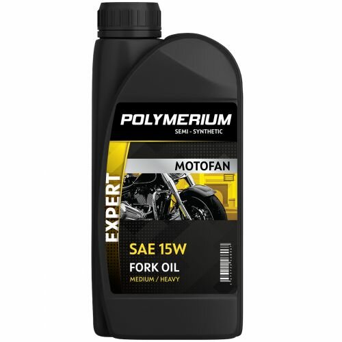 Гидравлическое масло MOTOFAN FORK OIL EXPERT MEDIUM/HEAVY 15W POLYMERIUM 1 литр — фото 3