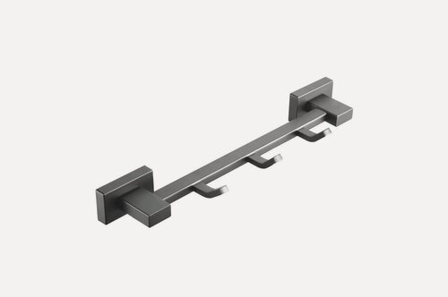 Изображение товара Планка с 3-мя крючками для ванной комнаты SHEVANIK SG5631T оружейная сталь