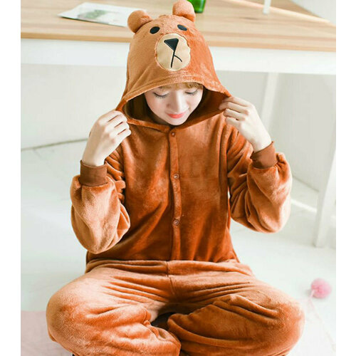 фото Кигуруми медведь , размер 165-175, коричневый kigurumi pizhamki
